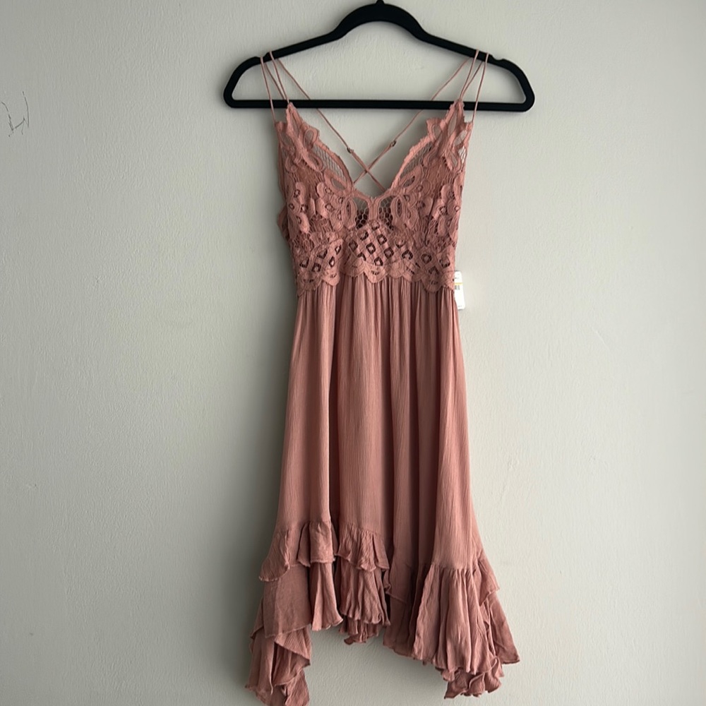NWT Intimately Free People Adella Slip Dress Small Rose Pink